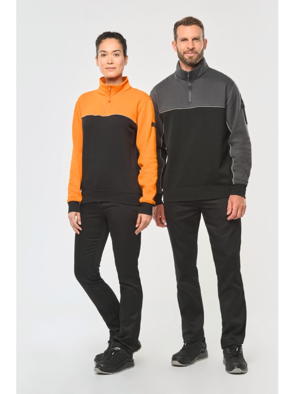 Sweatshirt meio fecho eco-responsvel unissexo - WK404X