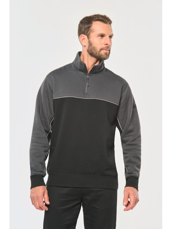 Sweatshirt meio fecho eco-responsvel unissexo - WK404X