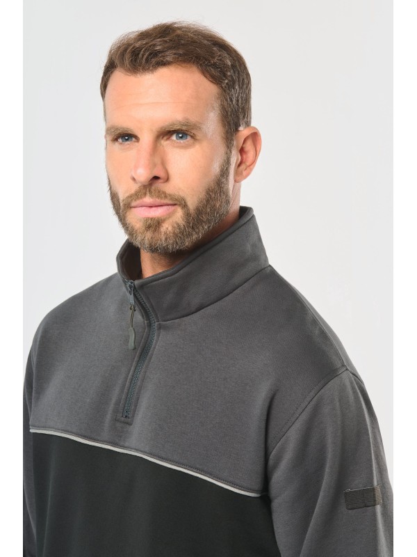 Sweatshirt meio fecho eco-responsvel unissexo - WK404X