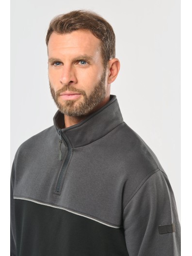 Sweatshirt meio fecho eco-responsvel unissexo - WK404X