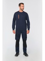Sweatshirt Day To Day unissexo com bolso com fecho contraste - WK403X