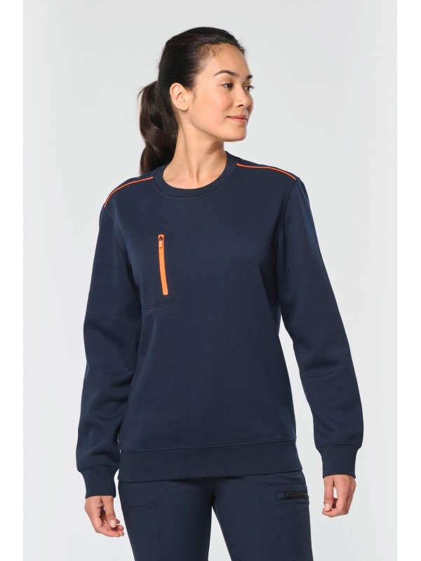 Sweatshirt Day To Day unissexo com bolso com fecho contraste - WK403X