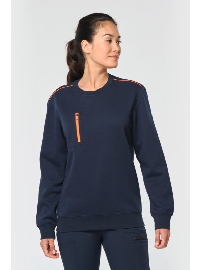 Sweatshirt Day To Day unissexo com bolso com fecho contraste - WK403X