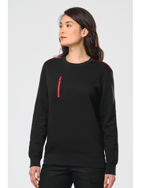 Sweatshirt Day To Day unissexo com bolso com fecho contraste - WK403X