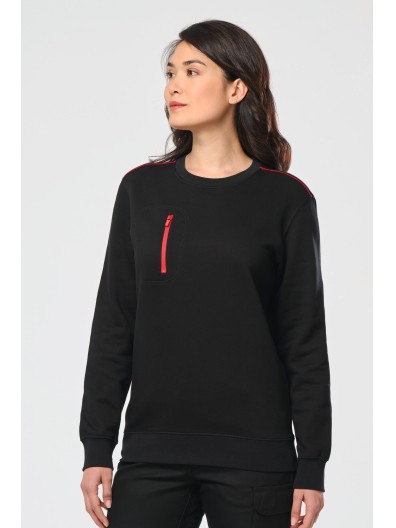 Sweatshirt Day To Day unissexo com bolso com fecho contraste - WK403X