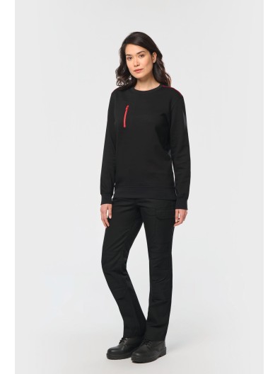 Sweatshirt Day To Day unissexo com bolso com fecho contraste - WK403X