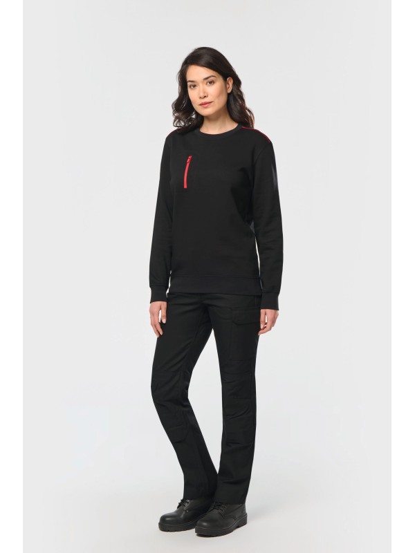 Sweatshirt Day To Day unissexo com bolso com fecho contraste - WK403X