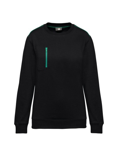 Sweatshirt Day To Day unissexo com bolso com fecho contraste - WK403X