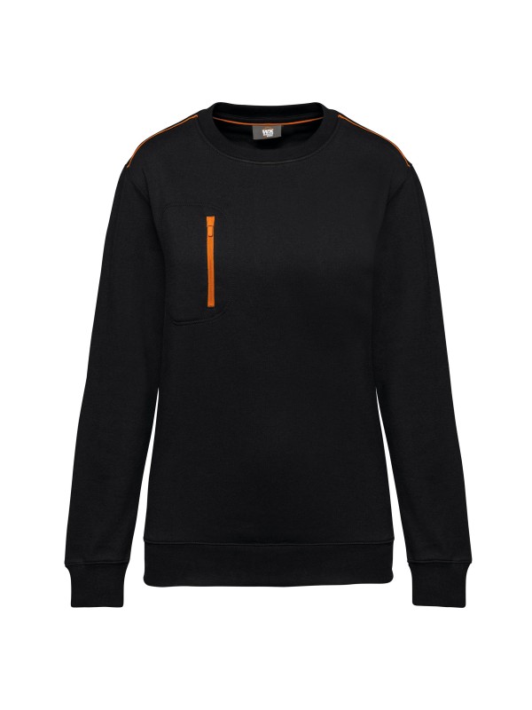 Sweatshirt Day To Day unissexo com bolso com fecho contraste - WK403X