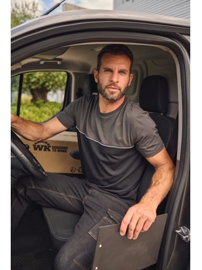 Casaco cardado bicolor com fecho e capuz eco-responsvel unissexo - WK410X