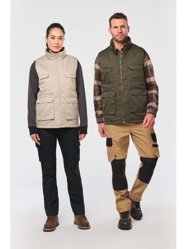 Colete multibolsos acolchoado unissexo - WK607