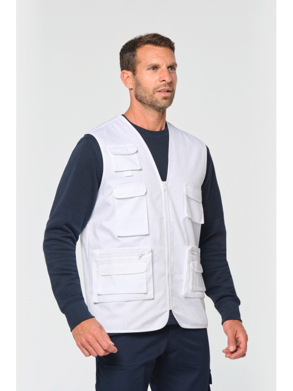 Colete multibolsos forrado unissexo - WK609