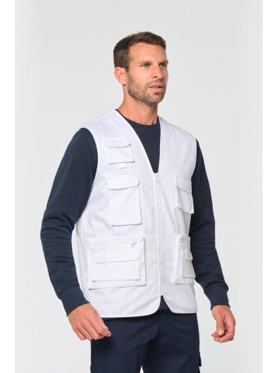 Colete multibolsos forrado unissexo - WK609