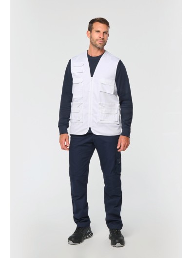 Colete multibolsos forrado unissexo - WK609