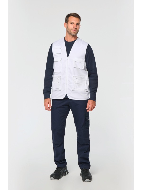 Colete multibolsos forrado unissexo - WK609