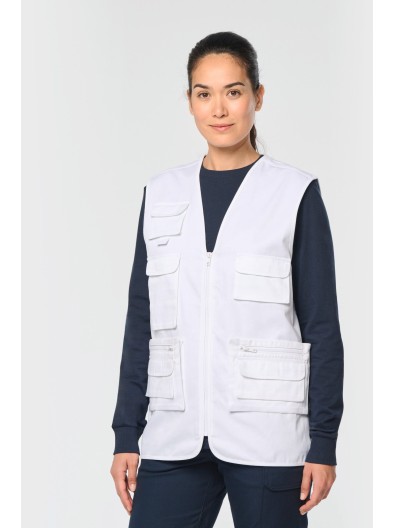 Colete multibolsos forrado unissexo - WK609