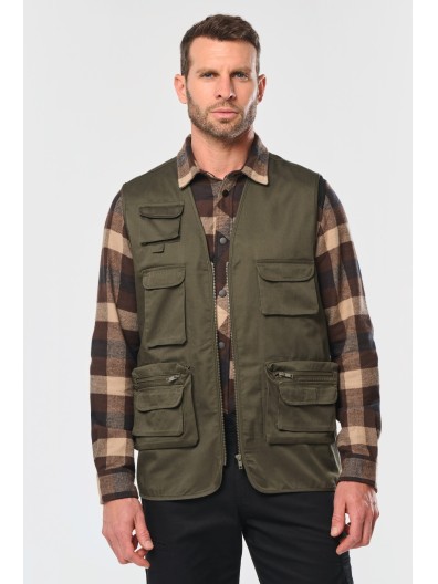 Colete multibolsos forrado unissexo - WK609