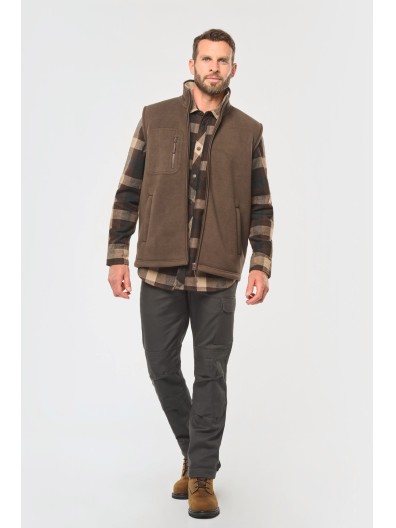 Colete polar com interior em sherpa unissexo - WK610