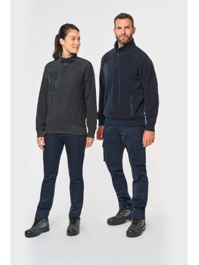 Camisola polar meio fecho eco-responsvel unissexo - WK905