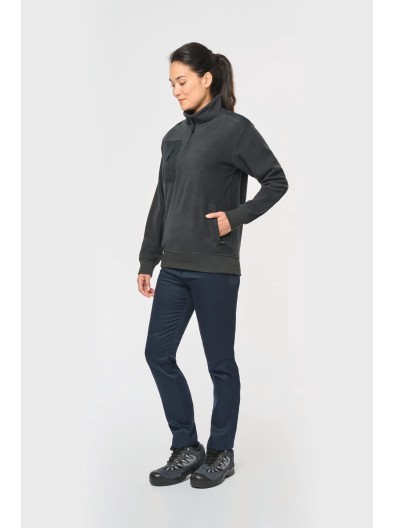 Camisola polar meio fecho eco-responsvel unissexo - WK905