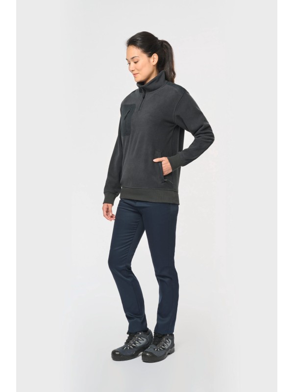 Camisola polar meio fecho eco-responsvel unissexo - WK905