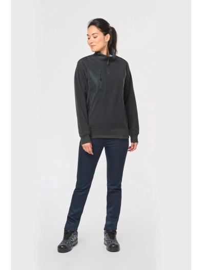 Camisola polar meio fecho eco-responsvel unissexo - WK905