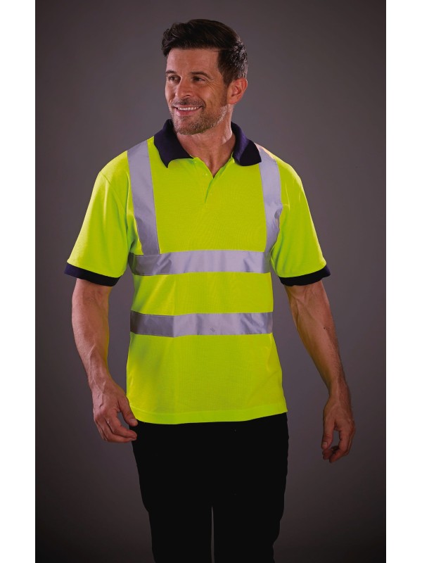 Polo de manga curta de alta visibilidade - YHVJ210