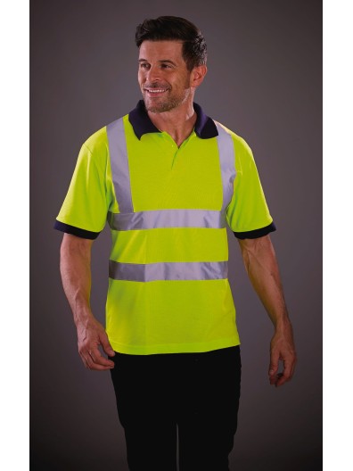 Polo de manga curta de alta visibilidade - YHVJ210