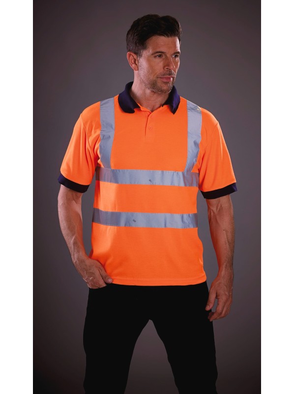 Polo de manga curta de alta visibilidade - YHVJ210