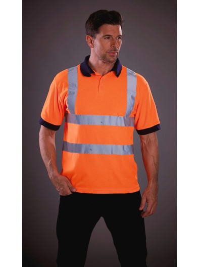 Polo de manga curta de alta visibilidade - YHVJ210