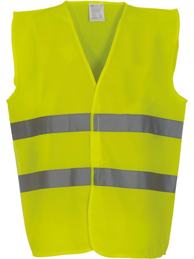 Colete com 2 bandas de alta visibilidade