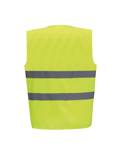 Colete com 2 bandas de alta visibilidade