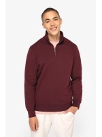 Sweatshirt eco-respons�vel gola subida 1/2 fecho de homem