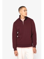 Sweatshirt eco-respons�vel gola subida 1/2 fecho de homem