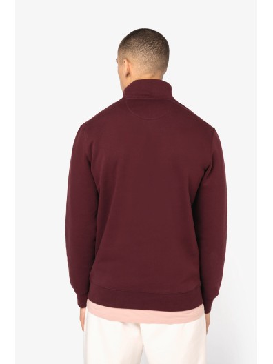 Sweatshirt eco-respons�vel gola subida 1/2 fecho de homem