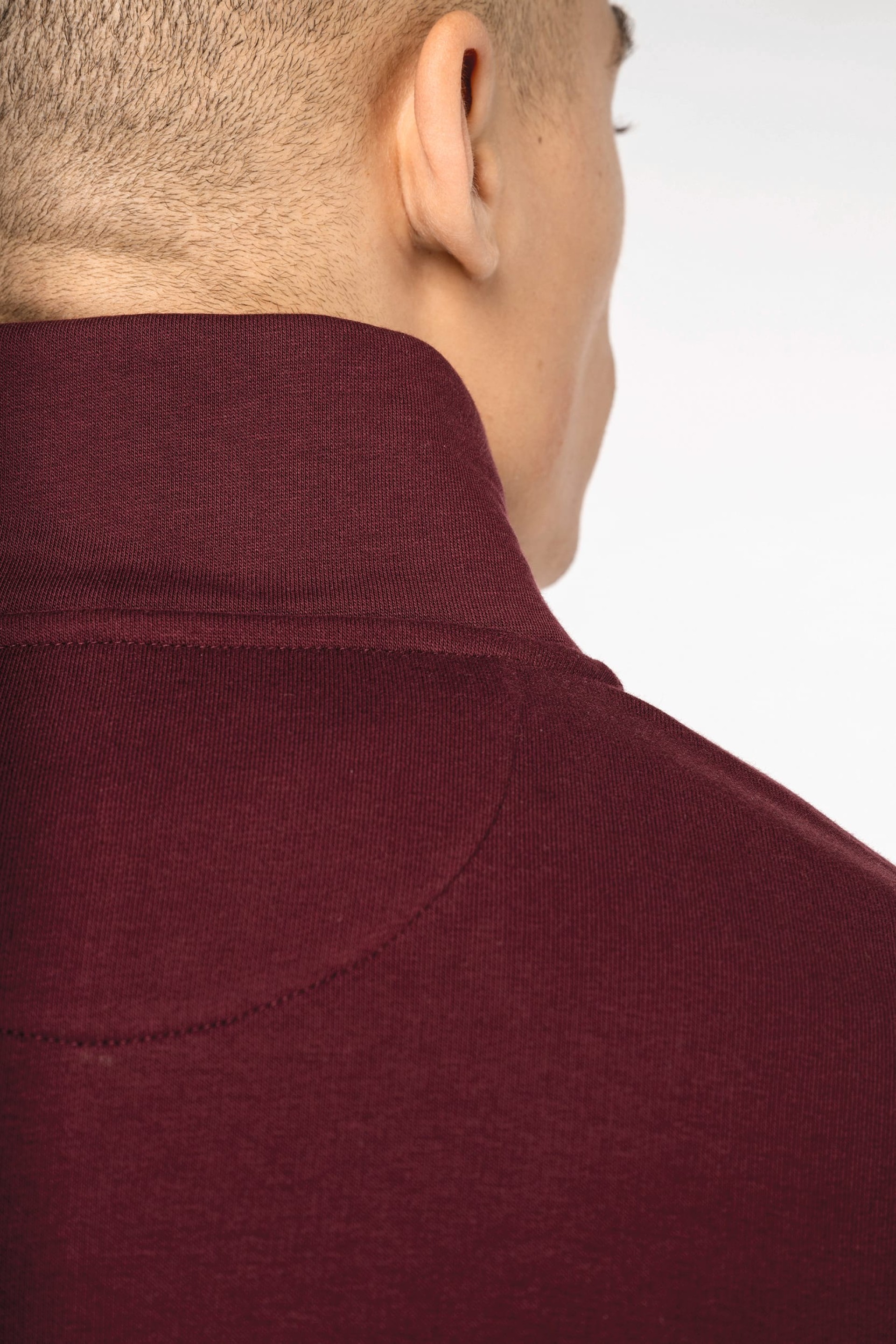 Sweatshirt eco-responsável gola subida 1/2 fecho de homem