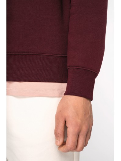 Sweatshirt eco-respons�vel gola subida 1/2 fecho de homem