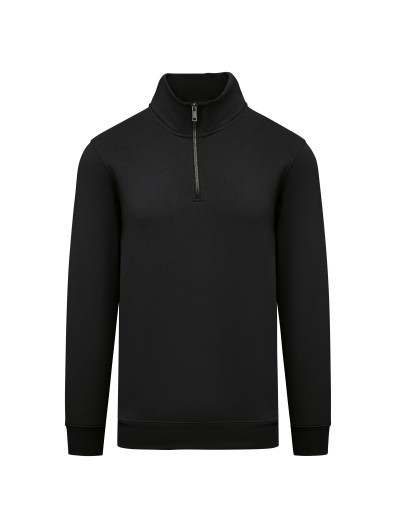 Sweatshirt eco-respons�vel gola subida 1/2 fecho de homem