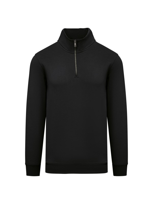 Sweatshirt eco-respons�vel gola subida 1/2 fecho de homem