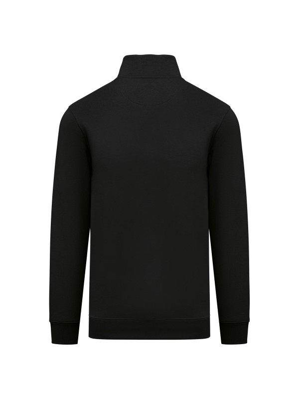 Sweatshirt eco-respons�vel gola subida 1/2 fecho de homem