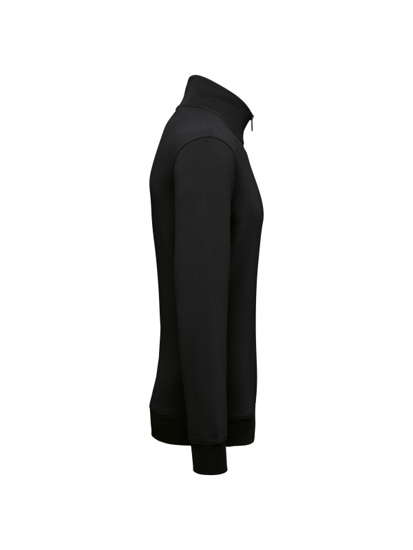 Sweatshirt eco-respons�vel gola subida 1/2 fecho de homem