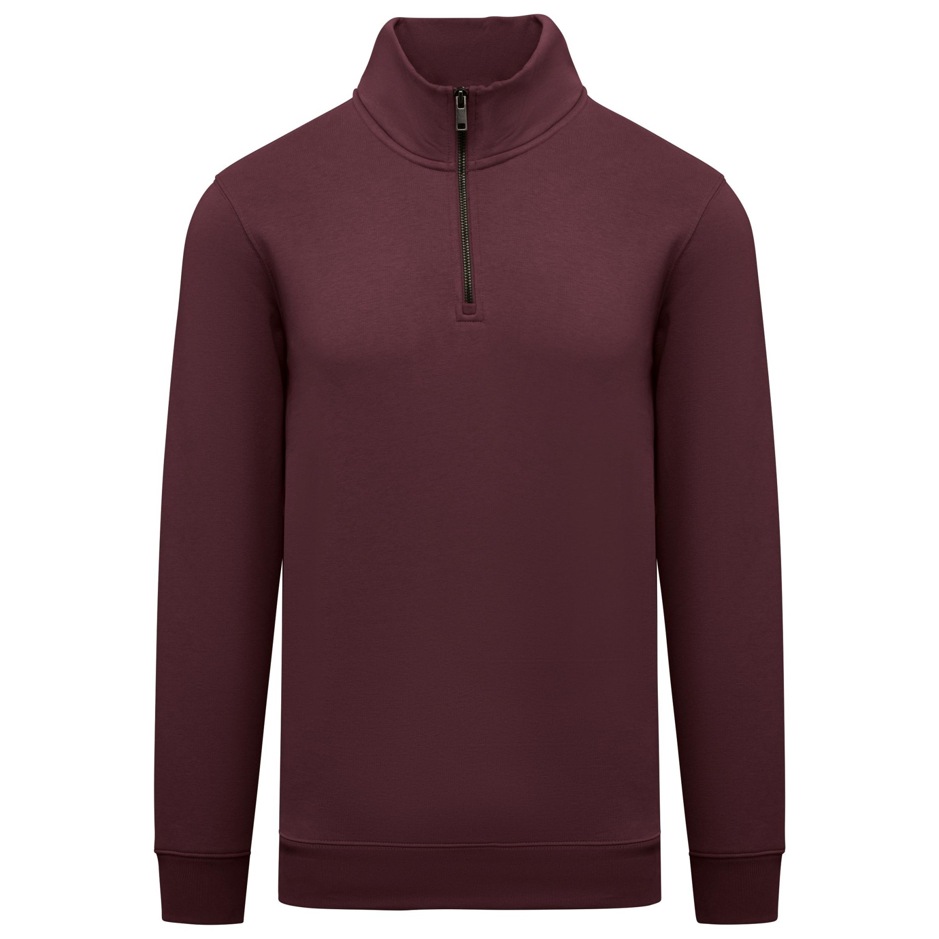 Sweatshirt eco-responsável gola subida 1/2 fecho de homem