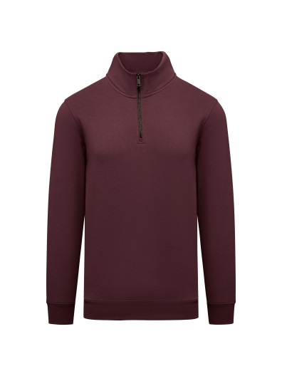 Sweatshirt eco-responsável gola subida 1/2 fecho de homem Sweatshirt eco-responsável gola subida 1/2 fecho de homem