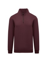 Sweatshirt eco-responsável gola subida 1/2 fecho de homem