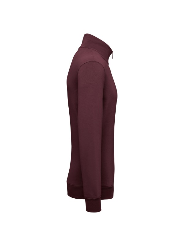 Sweatshirt eco-responsável gola subida 1/2 fecho de homem