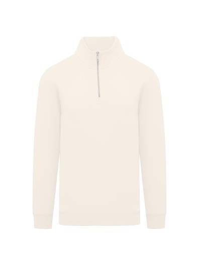 Sweatshirt eco-respons�vel gola subida 1/2 fecho de homem