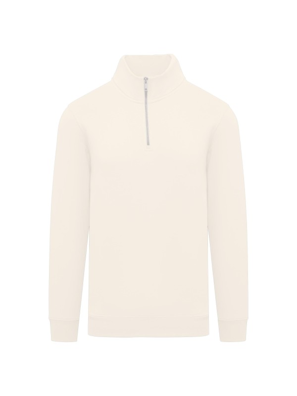 Sweatshirt eco-responsável gola subida 1/2 fecho de homem