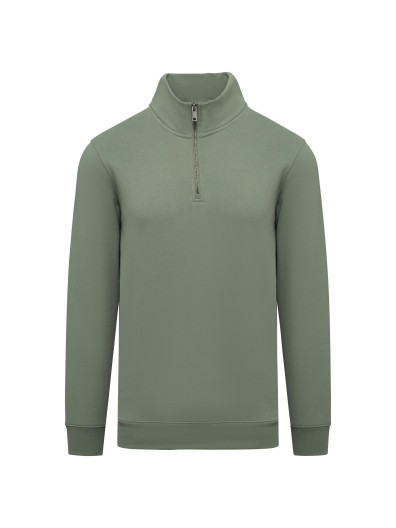 Sweatshirt eco-responsável gola subida 1/2 fecho de homem Sweatshirt eco-responsável gola subida 1/2 fecho de homem