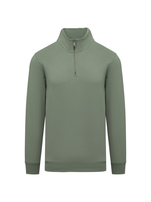 Sweatshirt eco-responsável gola subida 1/2 fecho de homem