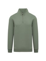 Sweatshirt eco-responsável gola subida 1/2 fecho de homem